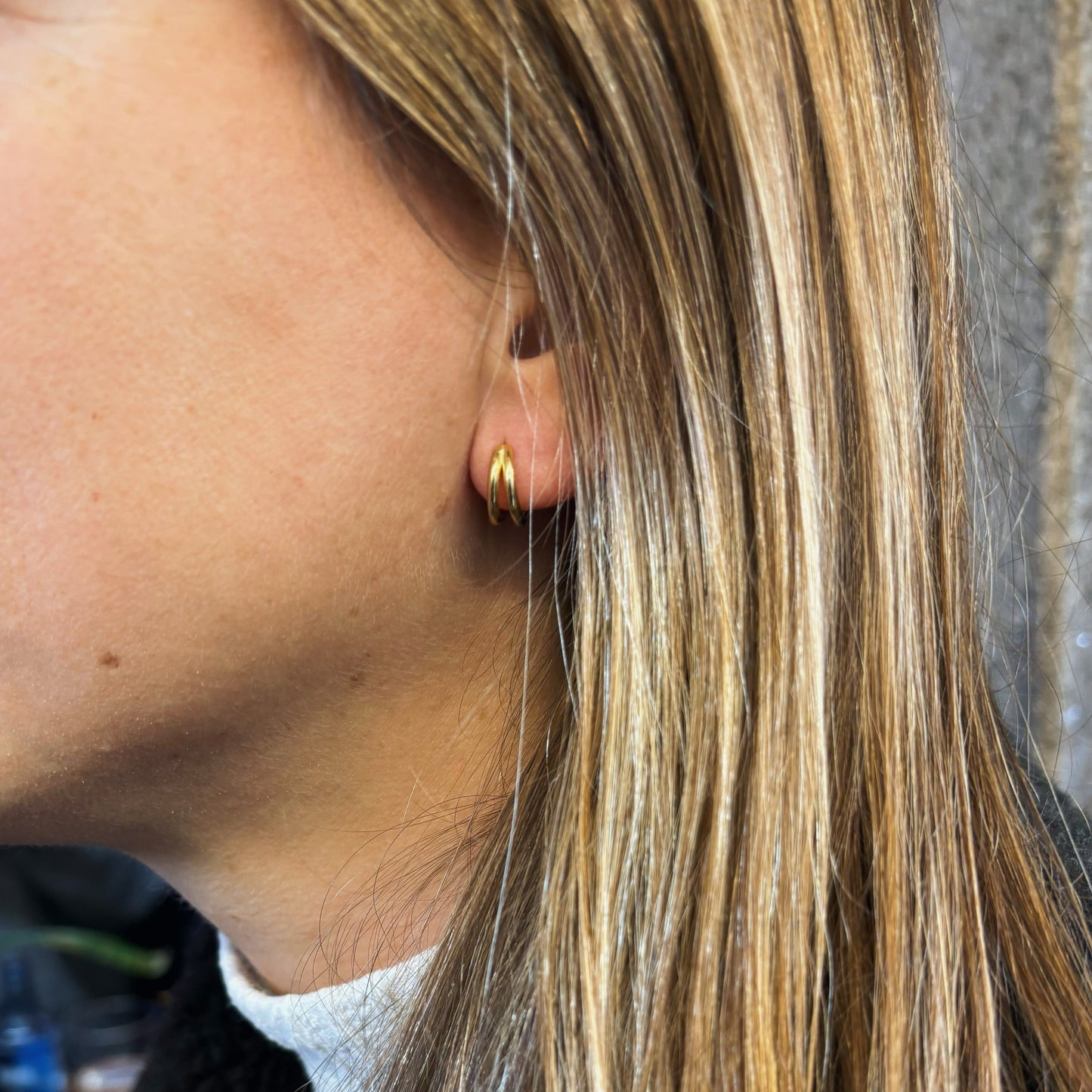PENDIENTES DOBLEARO ORO