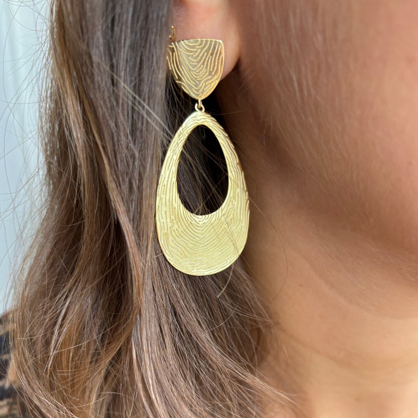 PENDIENTES HUELLA ORO