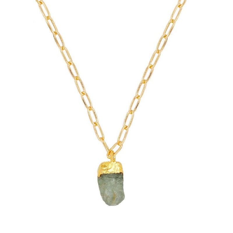 COLLAR ARMONIA CALCEDONIA AQUA ORO