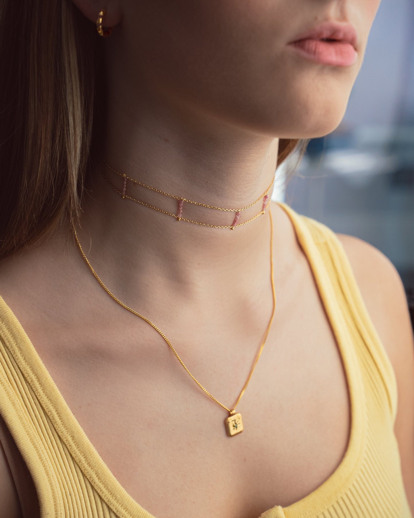 CHOKER AFRODITA TURMALINA ROSA