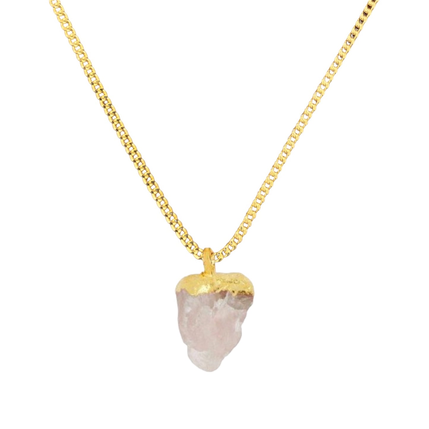 COLLAR ARMONIA CALCEDONIA ROSA ORO