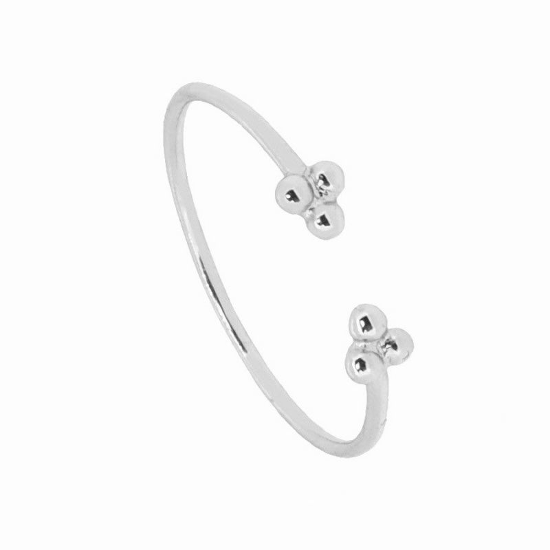 ANILLO TREBOL PLATA