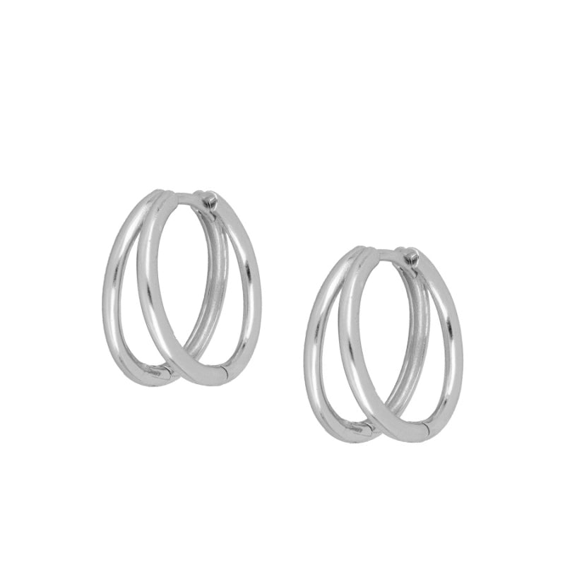 PENDIENTES DOBLEARO PLATA