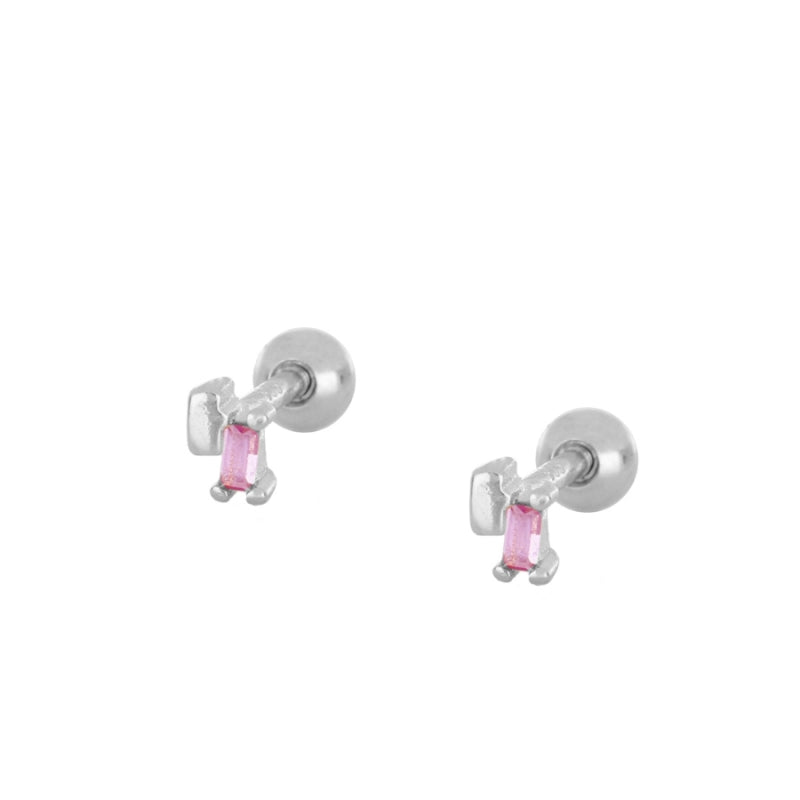 PIERCING SATELITE ROSA PLATA