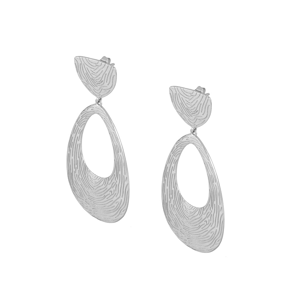 PENDIENTES HUELLA PLATA